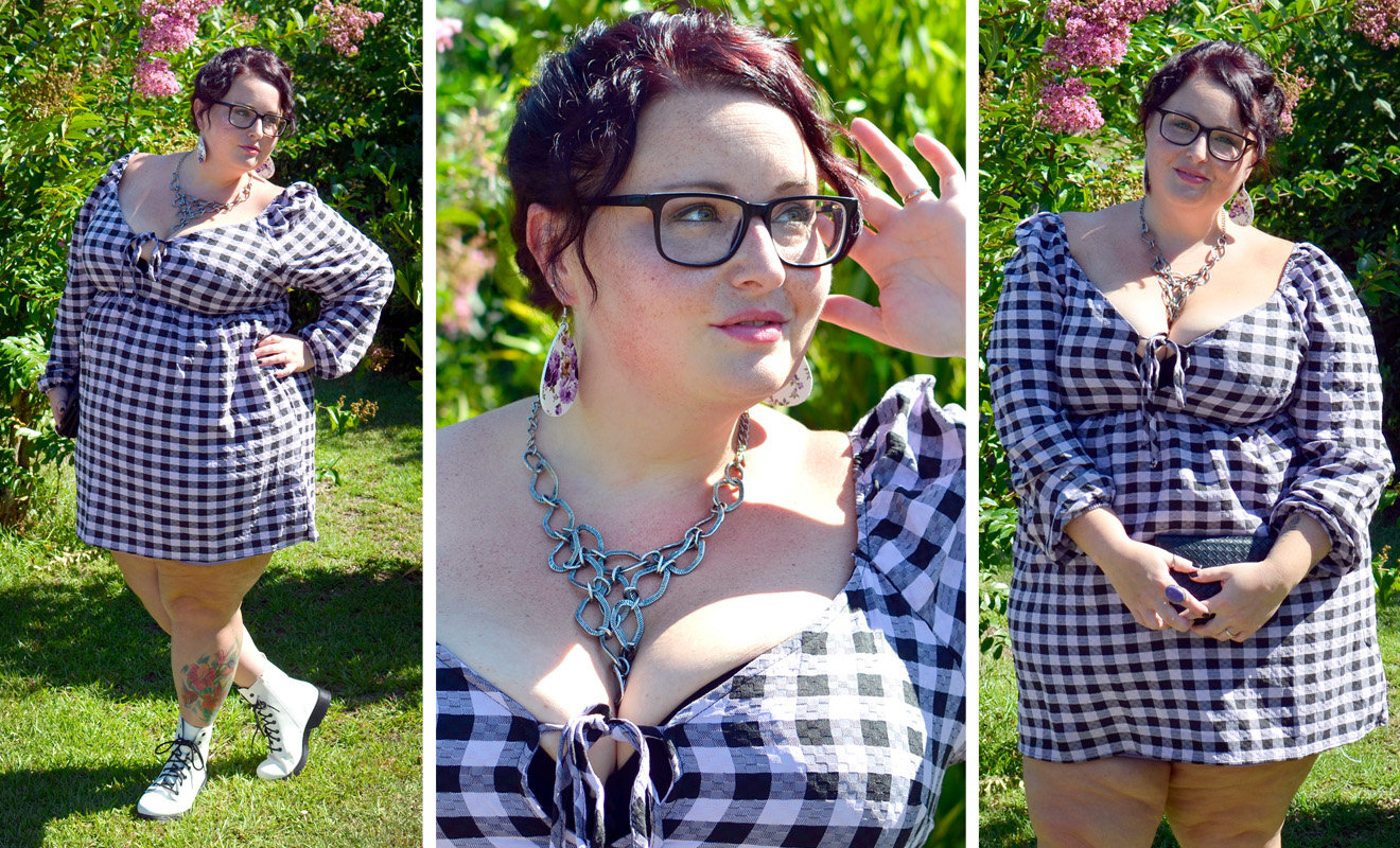 Plus Size OOTD: Lavender Gingham Wild Fable Dress